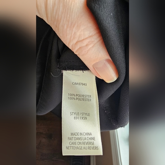 Max Studio Sheer Sleeve Black Dress size S M - Picture 6 of 7